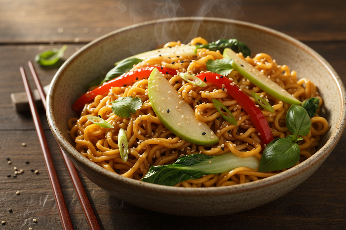 Easy Apple Noodle Stir Fry