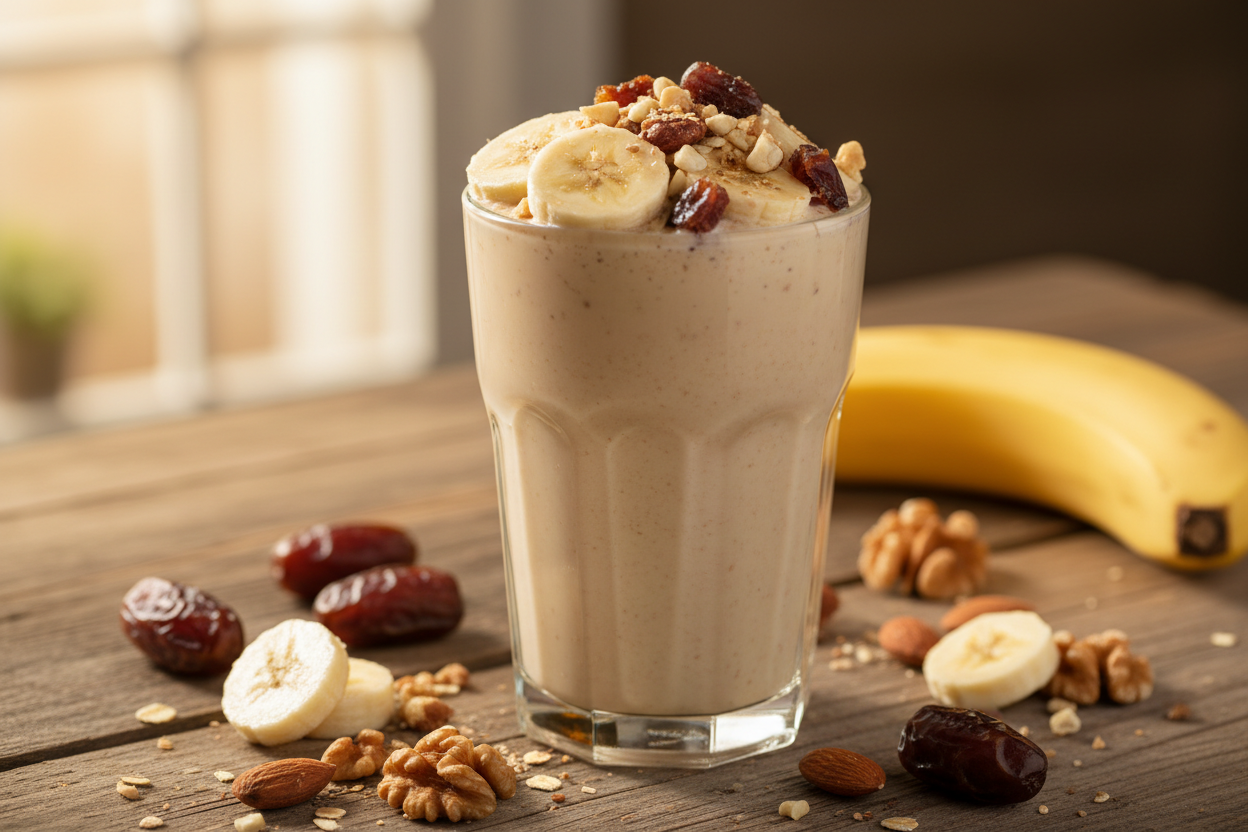 Easy Oats Milk with Banana & Nuts