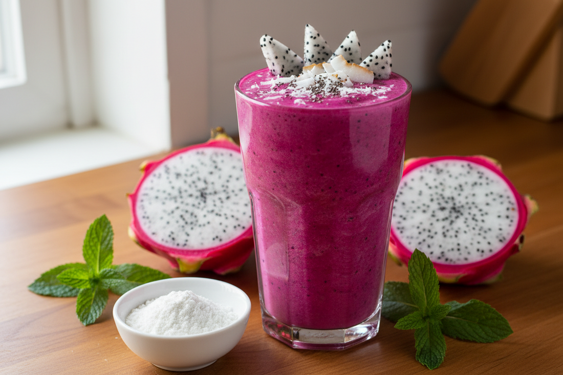 Dragon Fruit Protein Smoothie (Healthy High Protein Recipe)
