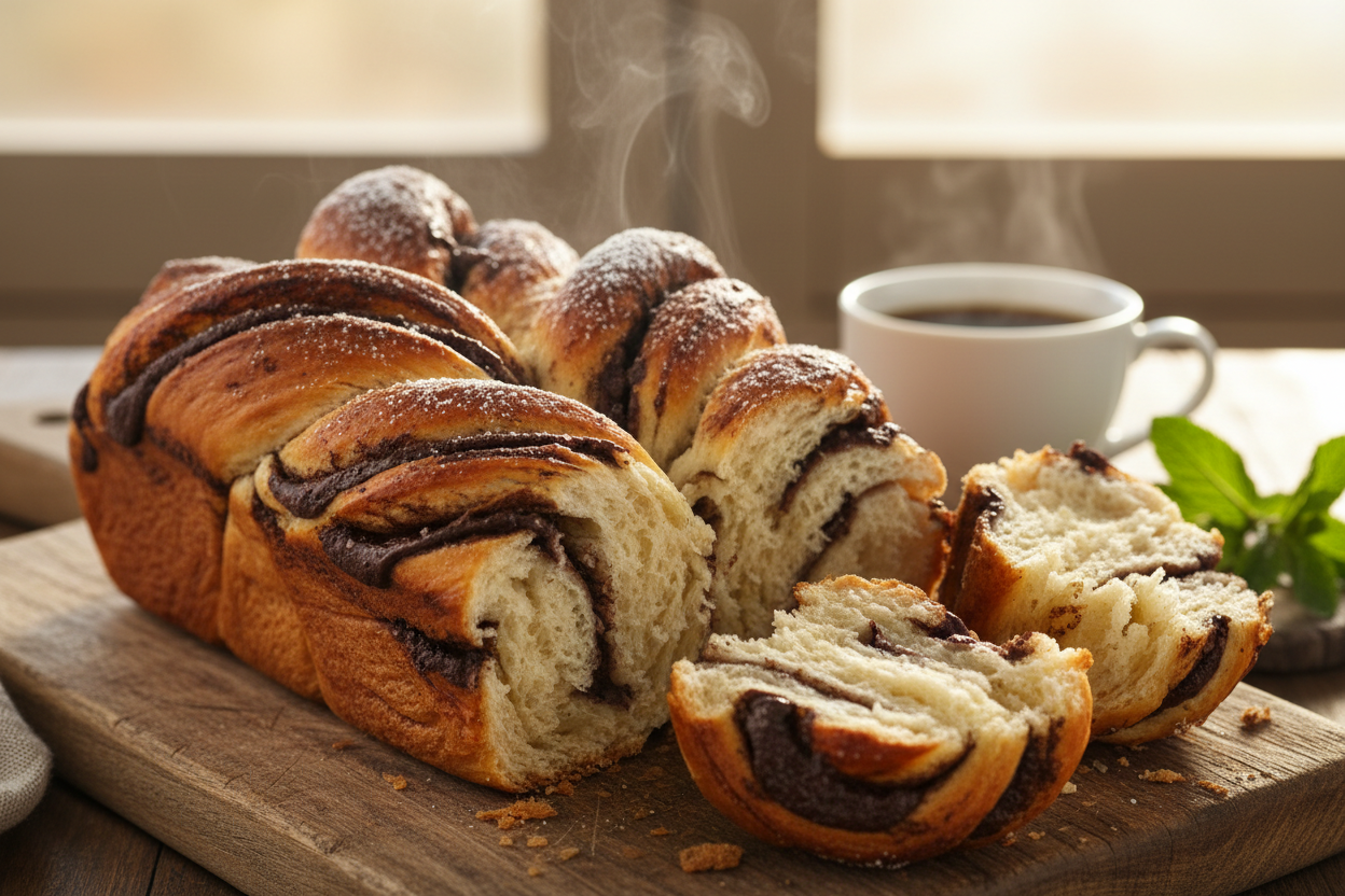 Fluffy Chocolate Twist Bread (Soft, Pull-Apart & Bakery Style)