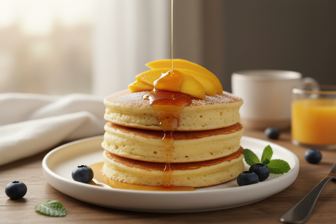 Fluffy Mango Pancakes (Soft, Airy & Easy Breakfast Recipe)