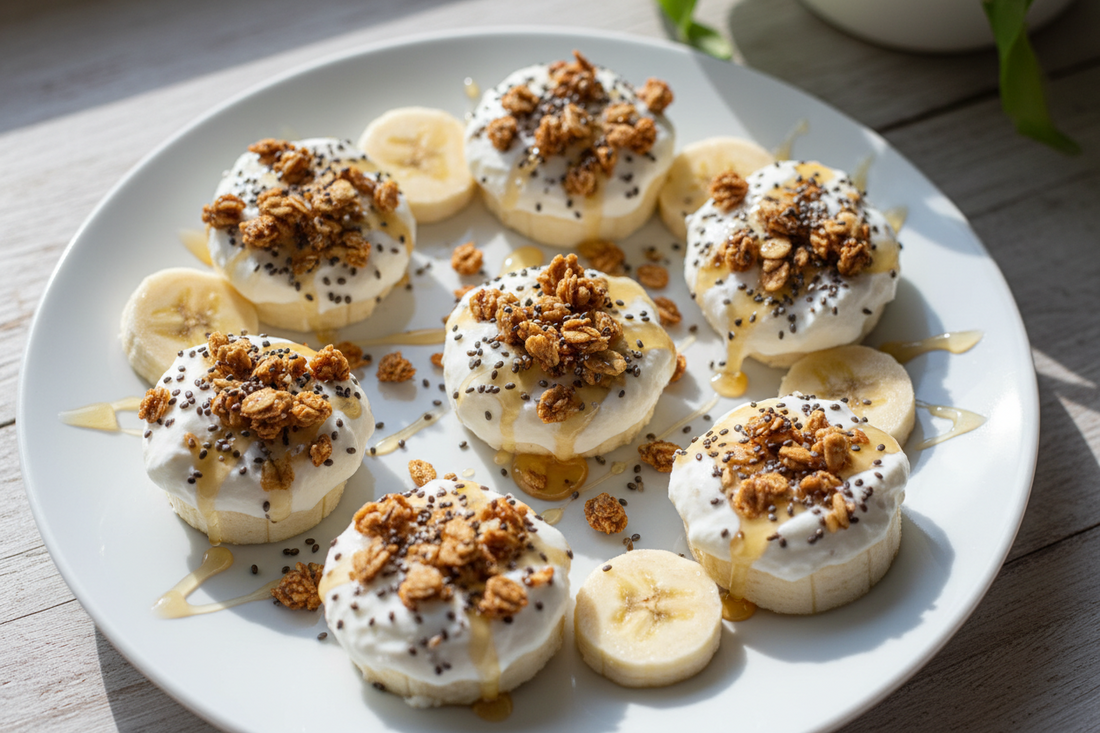 Healthy Frozen Banana Yogurt Bites