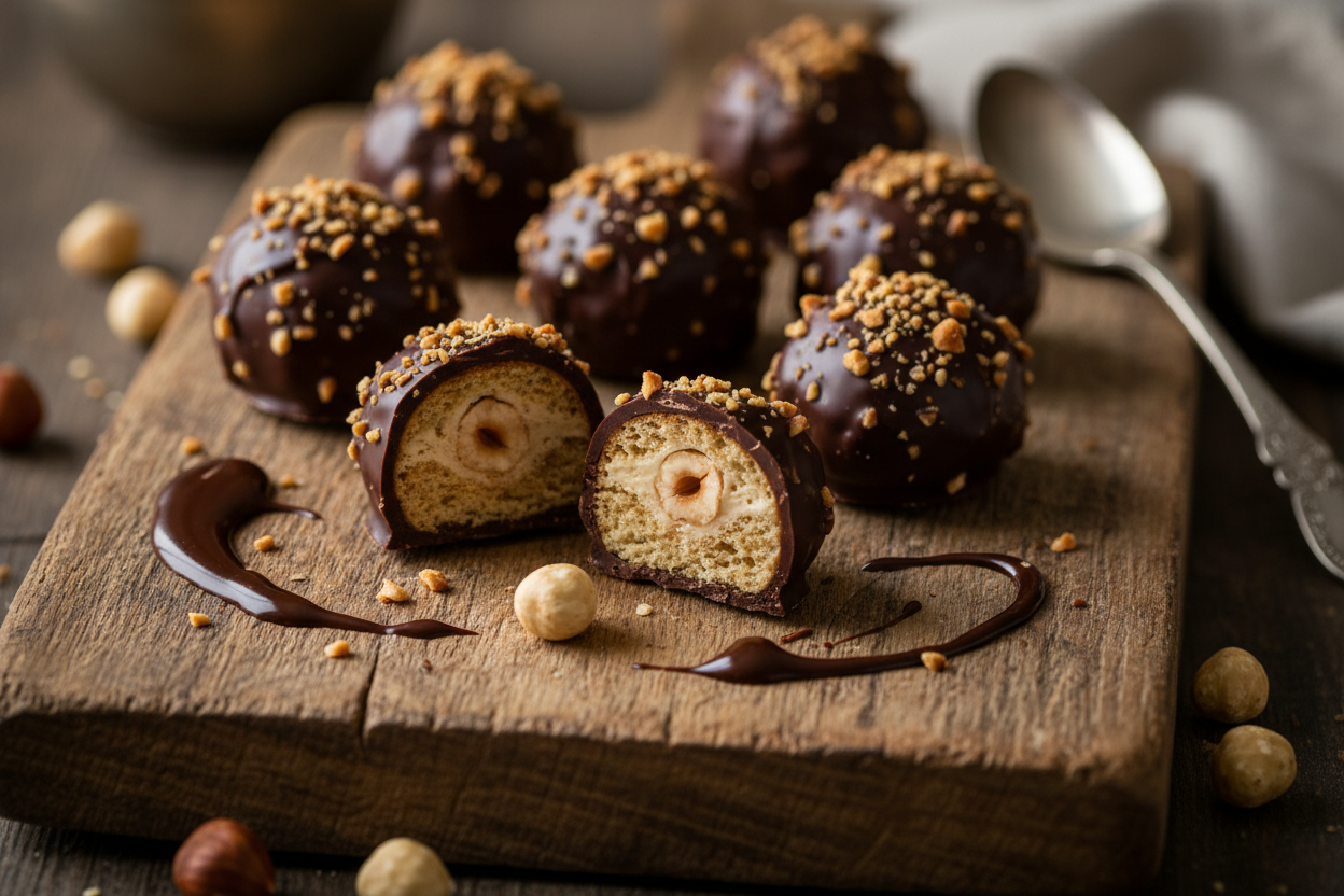 Easy Homemade Ferrero Rocher