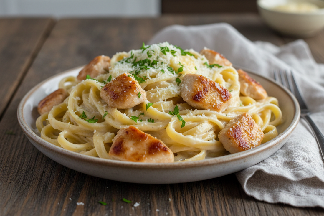 Honey Butter Chicken Alfredo (Creamy, Rich & Easy Comfort Meal)
