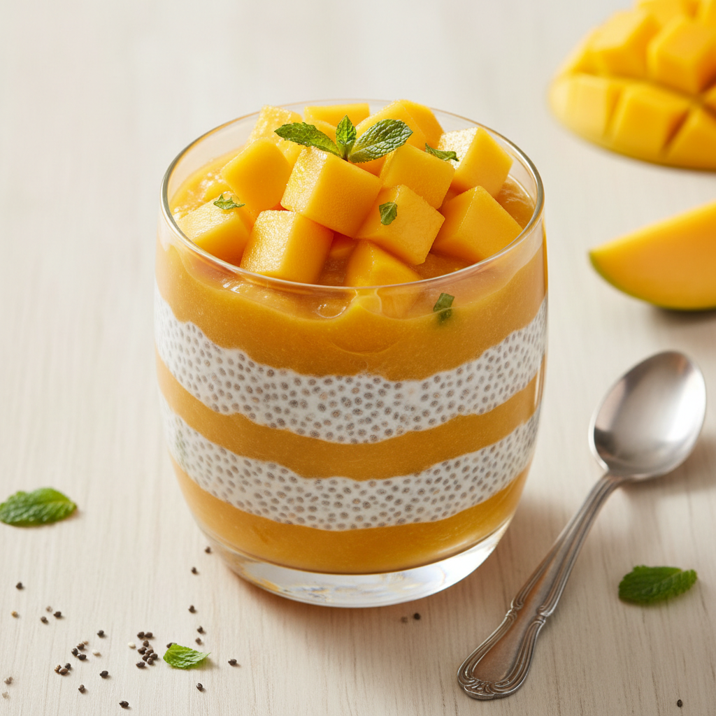 Easy Mango Chia Seed Pudding