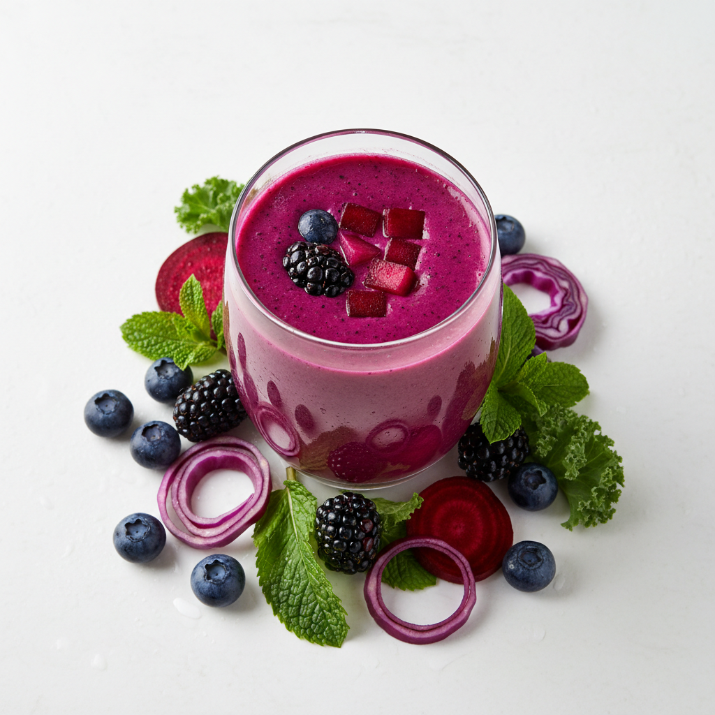 Purple Cabbage & Beetroot Detox Drink (With Ginger, Lemon & Orange)