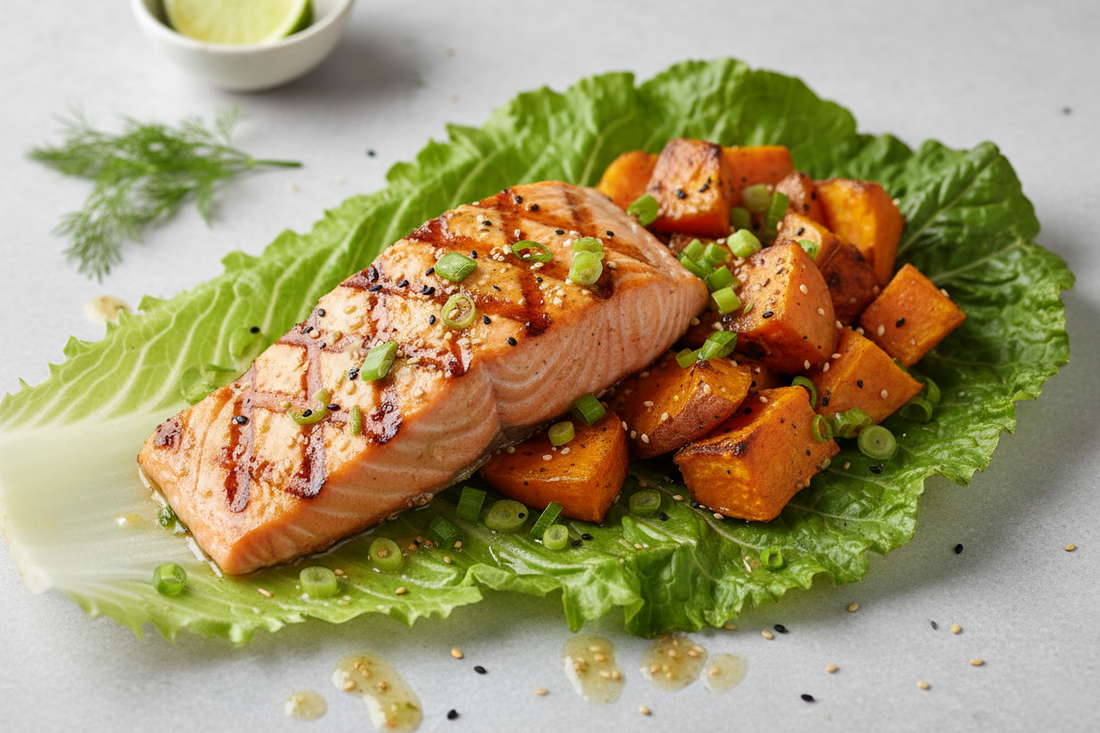 High Protein Sweet Potato & Grilled Salmon (Simple, Filling & Nutritious)