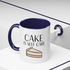 Cake Is Self Care Accent Coffee Mug