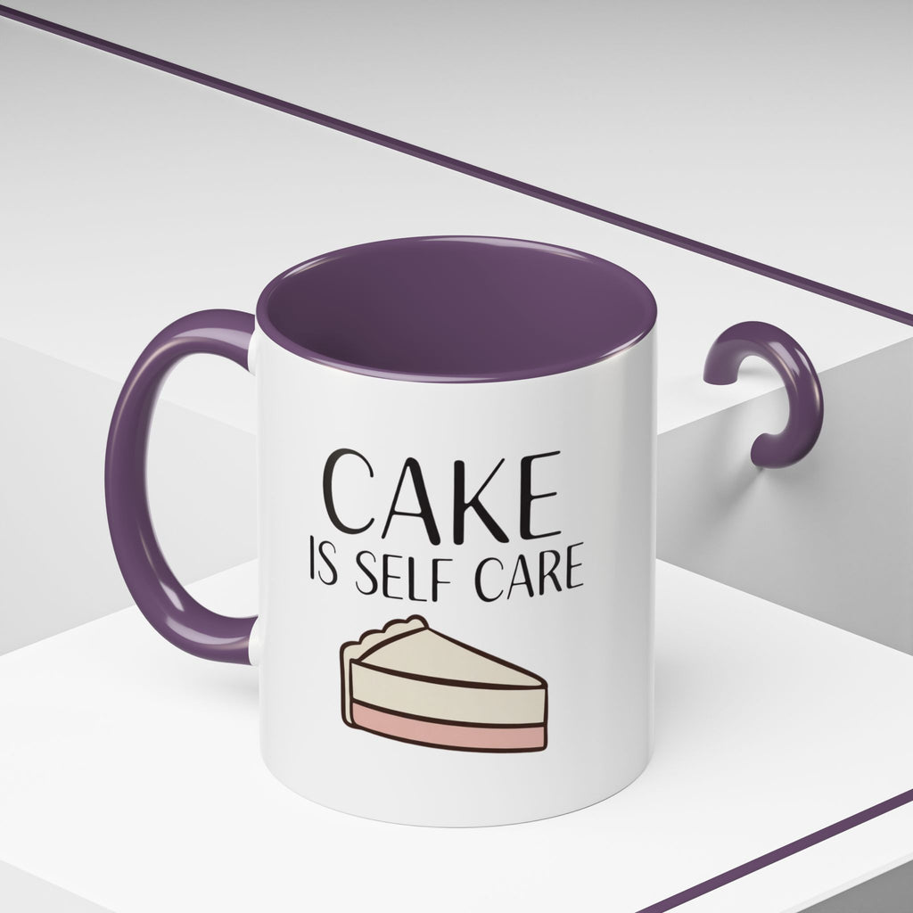 Cake Is Self Care Accent Coffee Mug