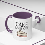 Cake Is Self Care Accent Coffee Mug