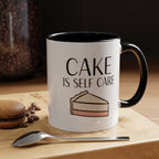 Cake Is Self Care Accent Coffee Mug