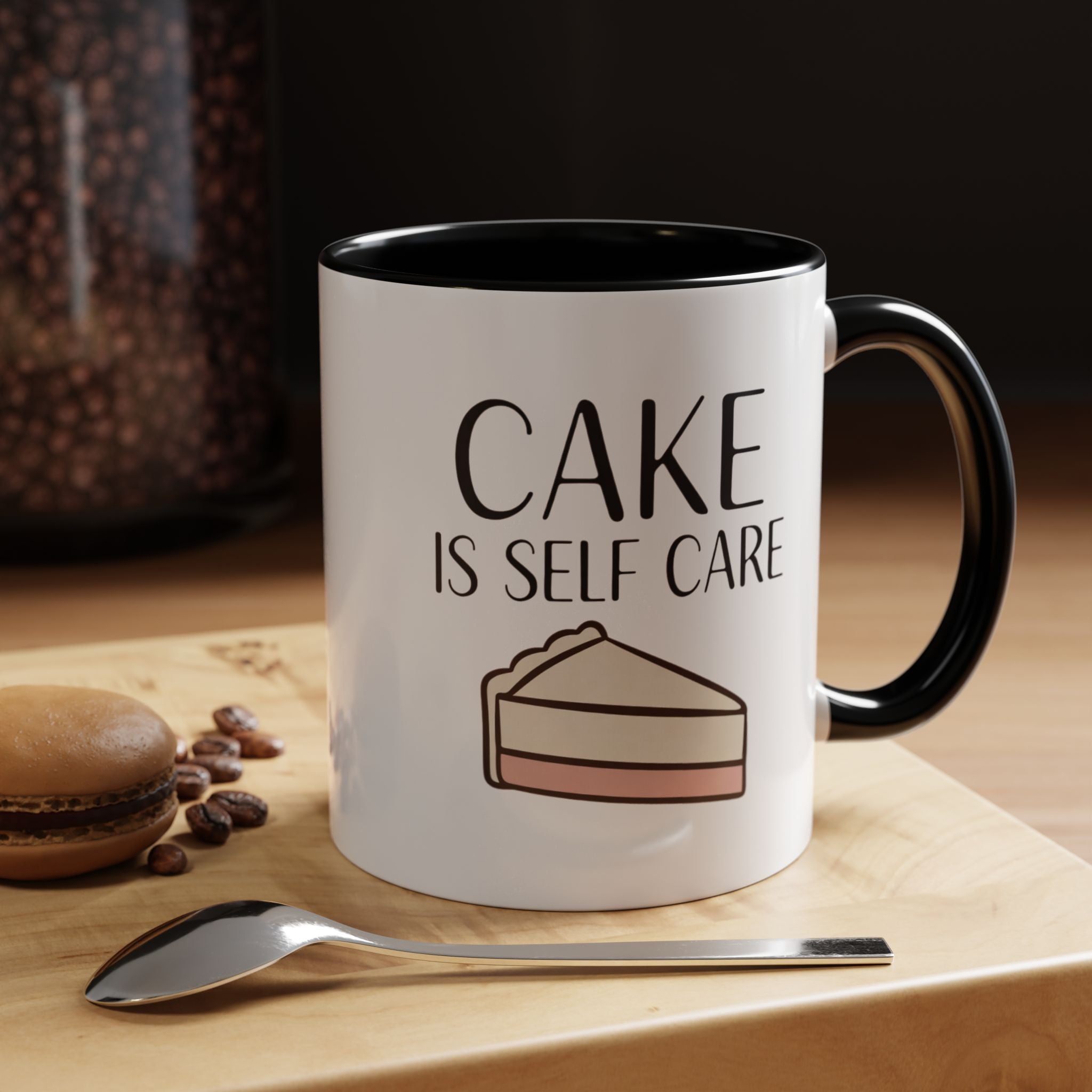 Cake Is Self Care Accent Coffee Mug