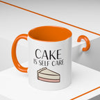 Cake Is Self Care Accent Coffee Mug