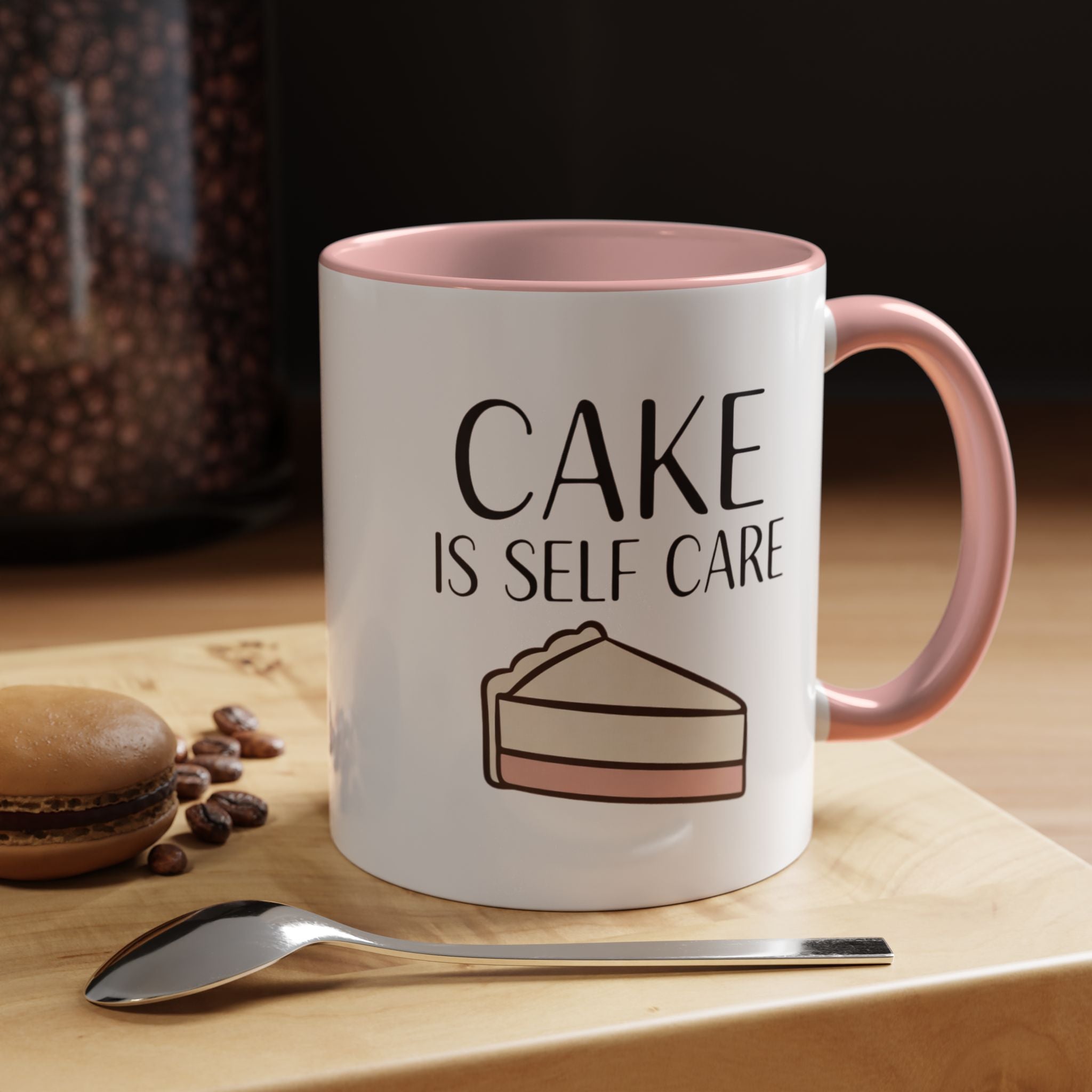 Cake Is Self Care Accent Coffee Mug