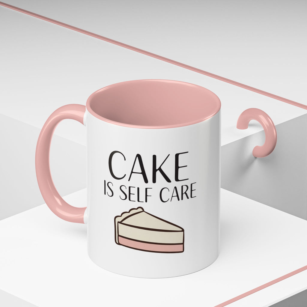 Cake Is Self Care Accent Coffee Mug