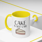 Cake Is Self Care Accent Coffee Mug