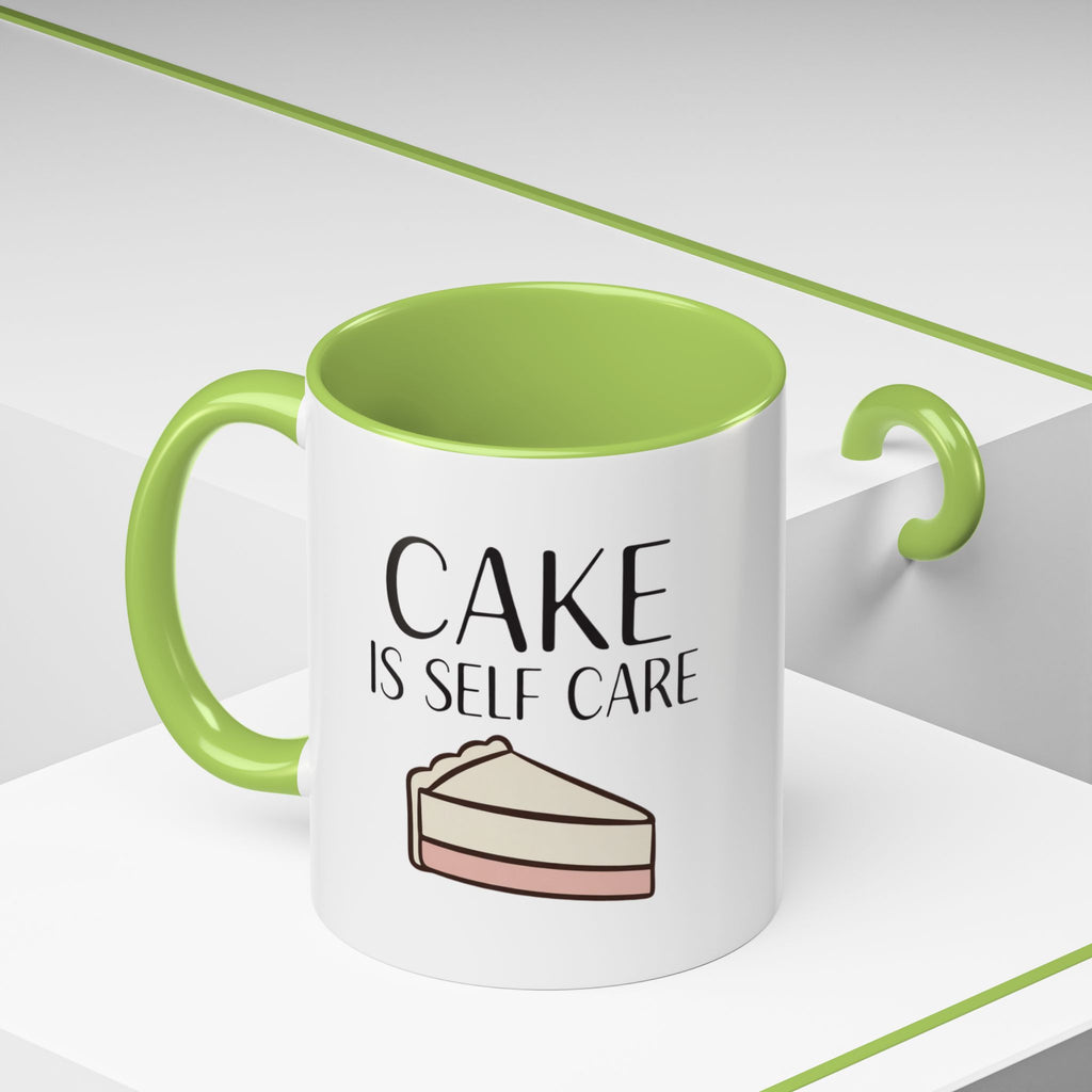 Cake Is Self Care Accent Coffee Mug