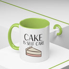 Cake Is Self Care Accent Coffee Mug
