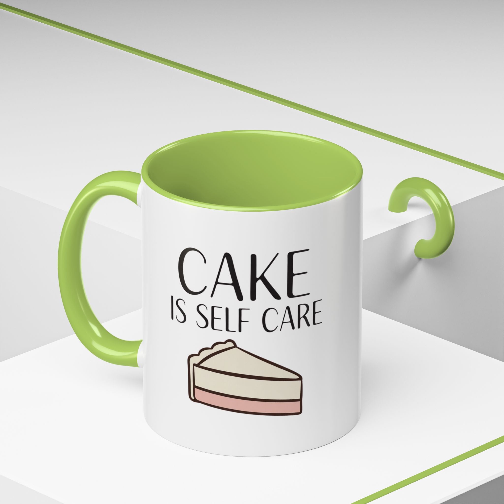Cake Is Self Care Accent Coffee Mug