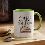 Cake Is Self Care Accent Coffee Mug