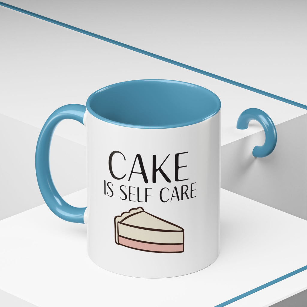 Cake Is Self Care Accent Coffee Mug