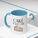 Cake Is Self Care Accent Coffee Mug