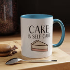 Cake Is Self Care Accent Coffee Mug