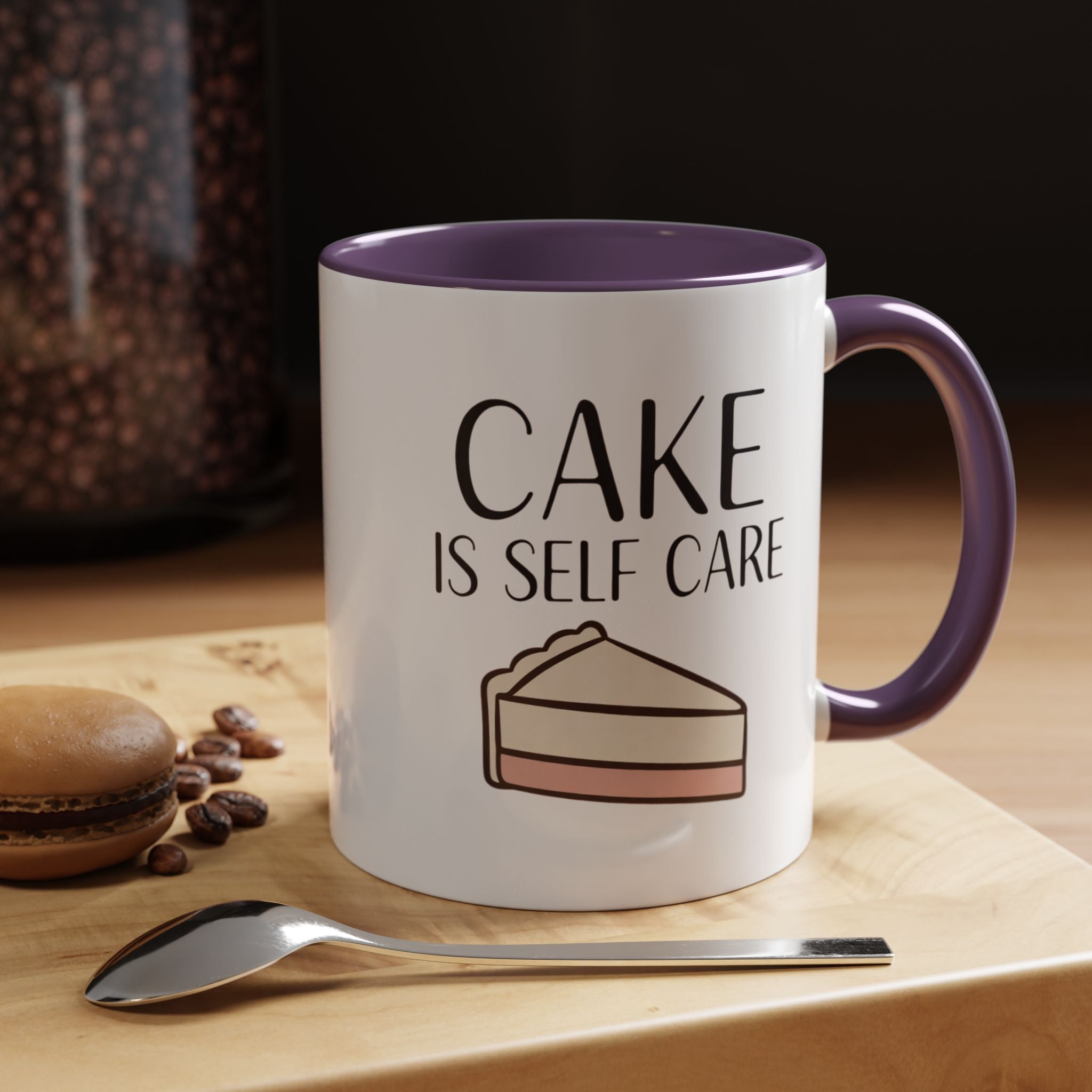Cake Is Self Care Accent Coffee Mug