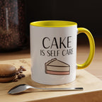 Cake Is Self Care Accent Coffee Mug