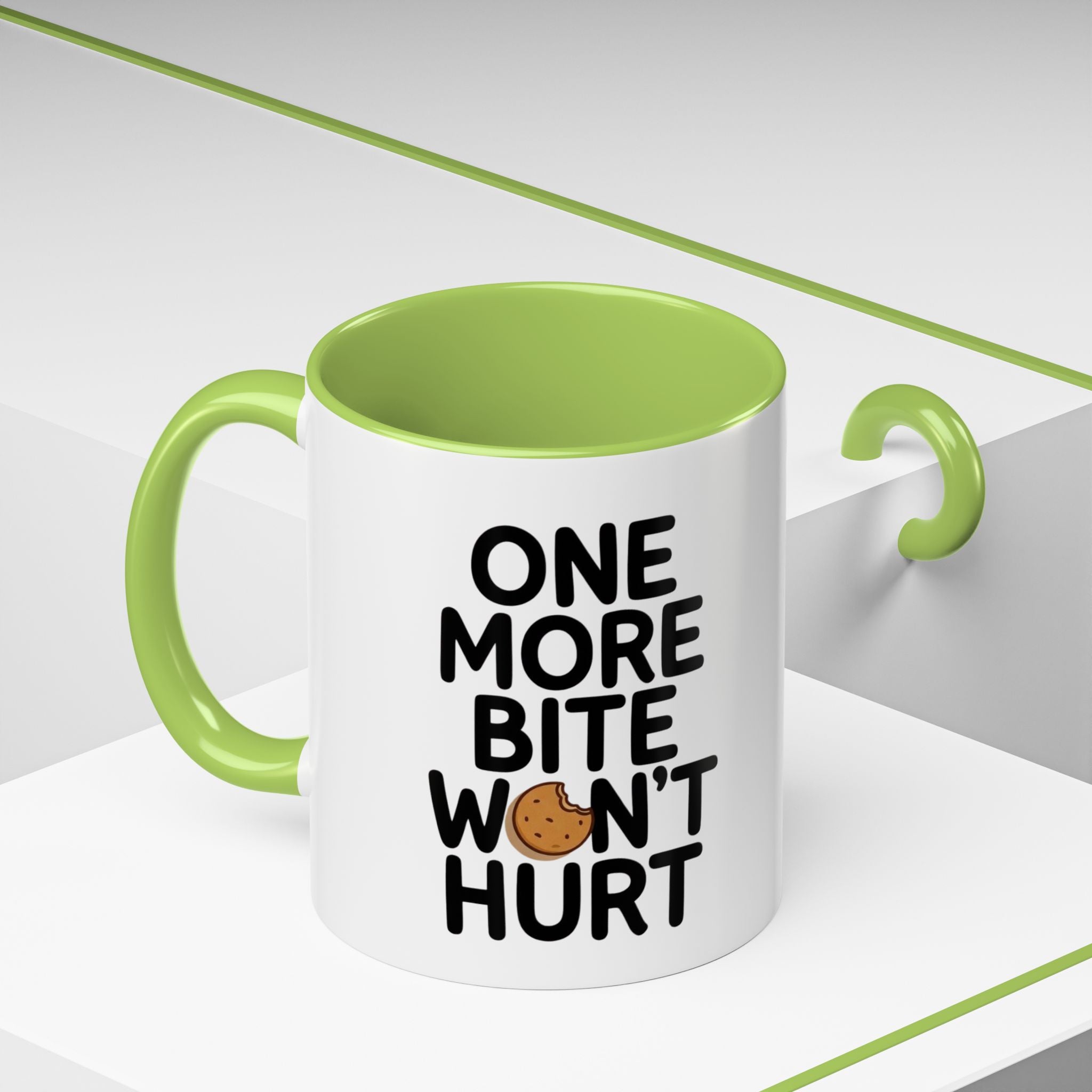 One More Bite Won't Hurt Coffee Mug — Funny Cookie Lover Accent Mug