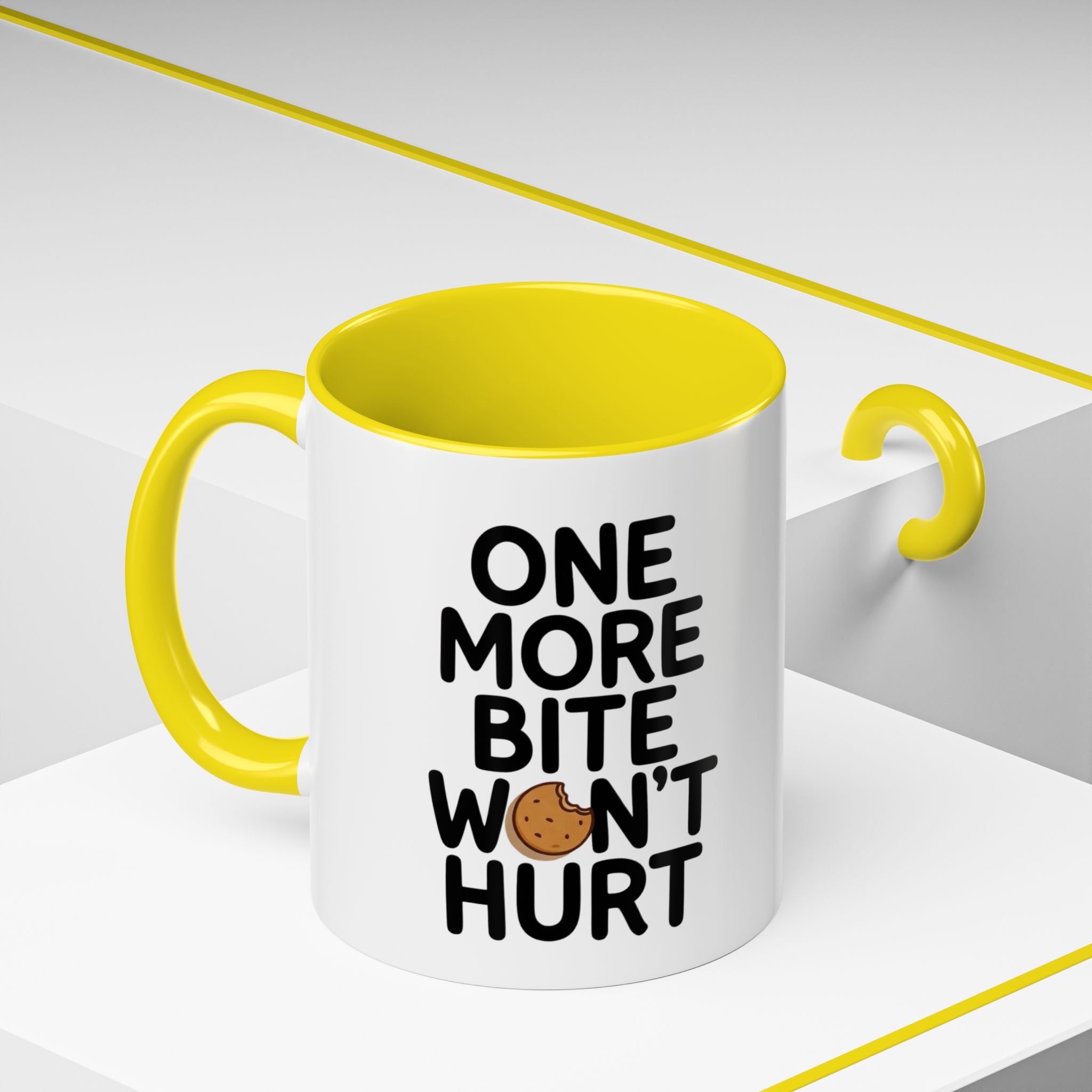 One More Bite Won't Hurt Coffee Mug — Funny Cookie Lover Accent Mug