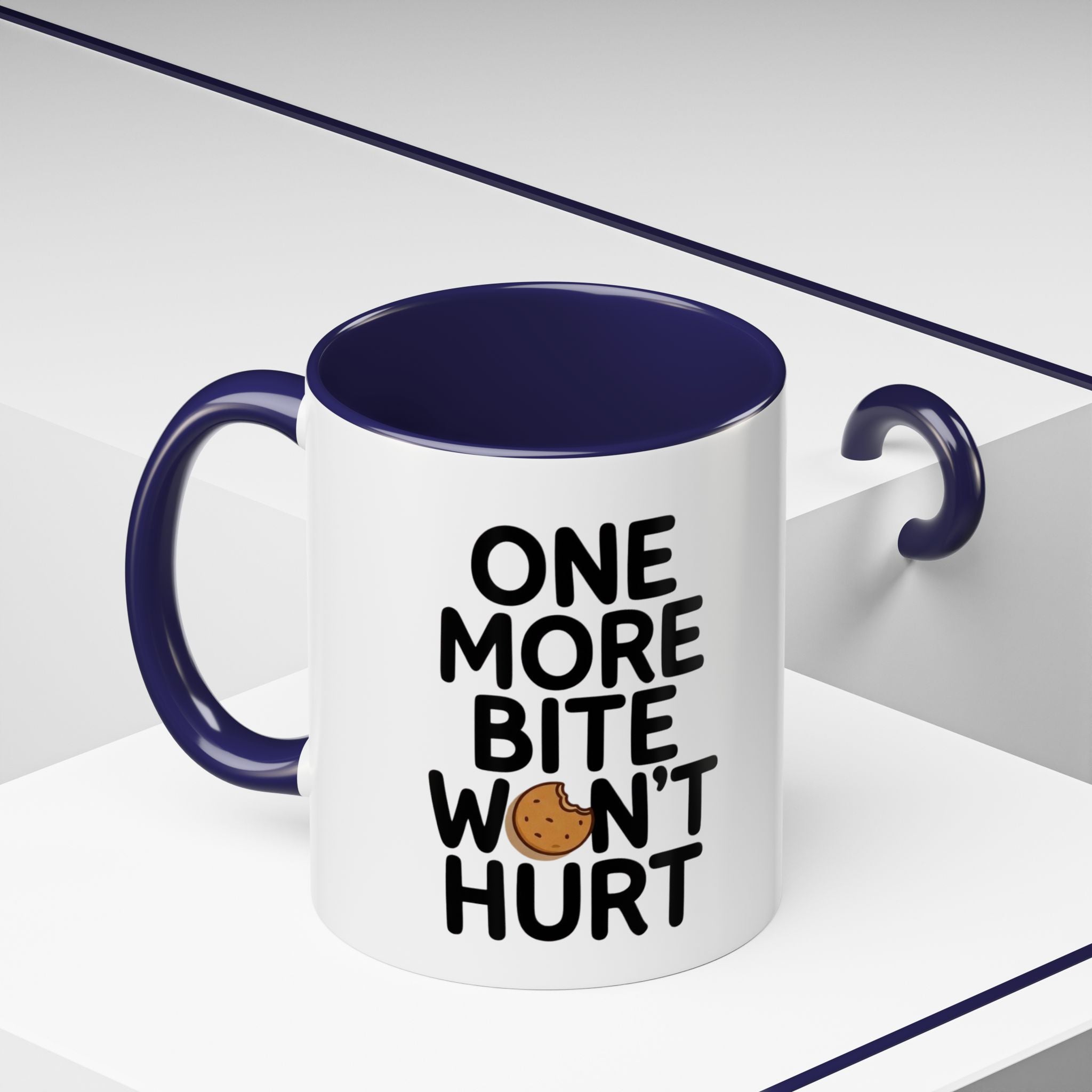 One More Bite Won't Hurt Coffee Mug — Funny Cookie Lover Accent Mug