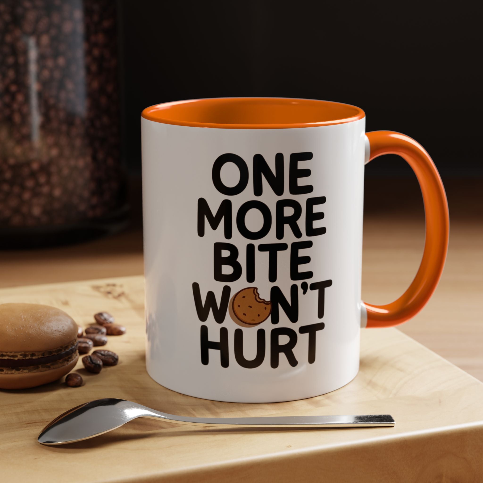 One More Bite Won't Hurt Coffee Mug — Funny Cookie Lover Accent Mug