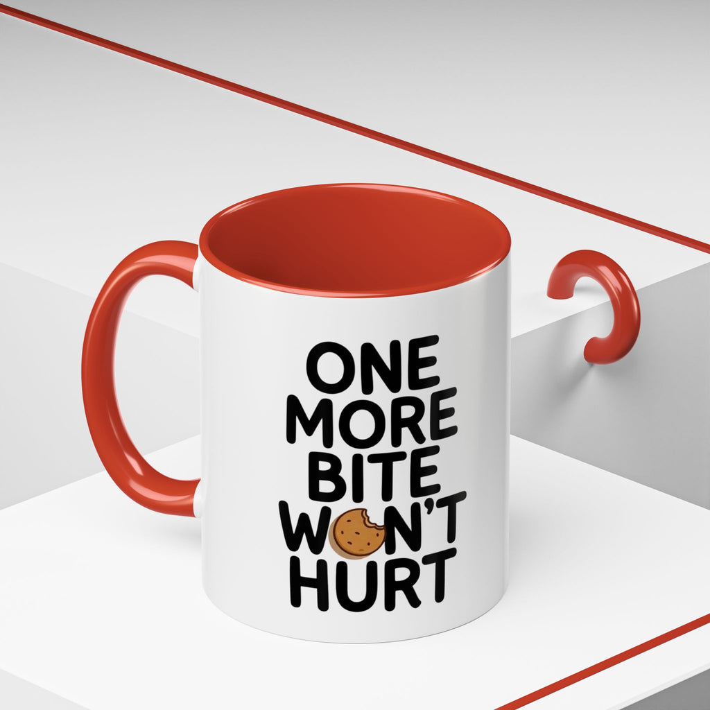 One More Bite Won't Hurt Coffee Mug — Funny Cookie Lover Accent Mug