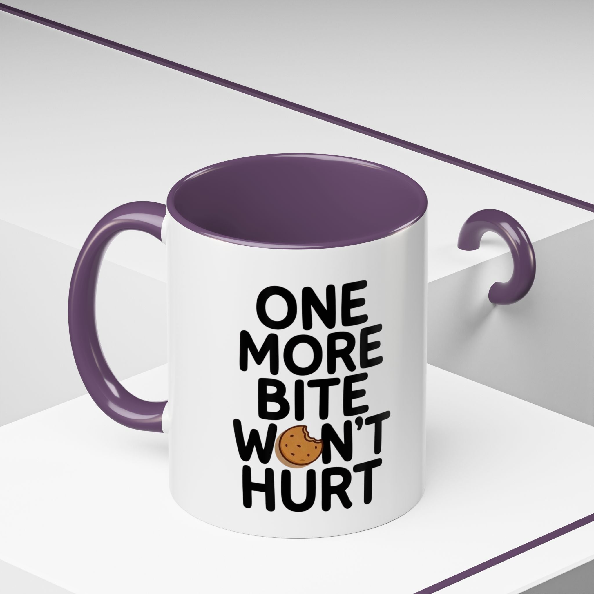 One More Bite Won't Hurt Coffee Mug — Funny Cookie Lover Accent Mug