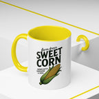Sweet Corn Accent Coffee Mug – Farm Fresh Corn Graphic