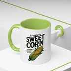 Sweet Corn Accent Coffee Mug – Farm Fresh Corn Graphic