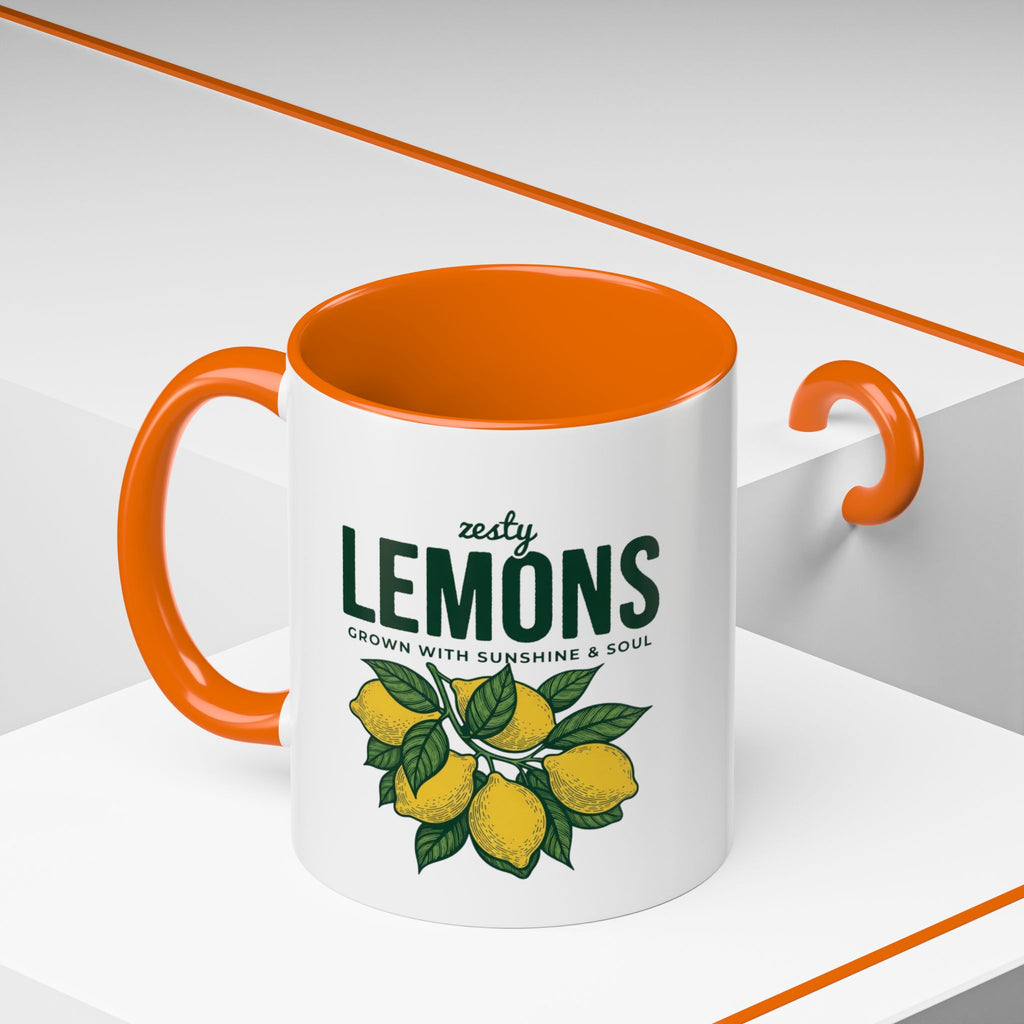 Lemons Ceramic Coffee Mug — “Zesty Lemons: Grown with Sunshine & Soul”
