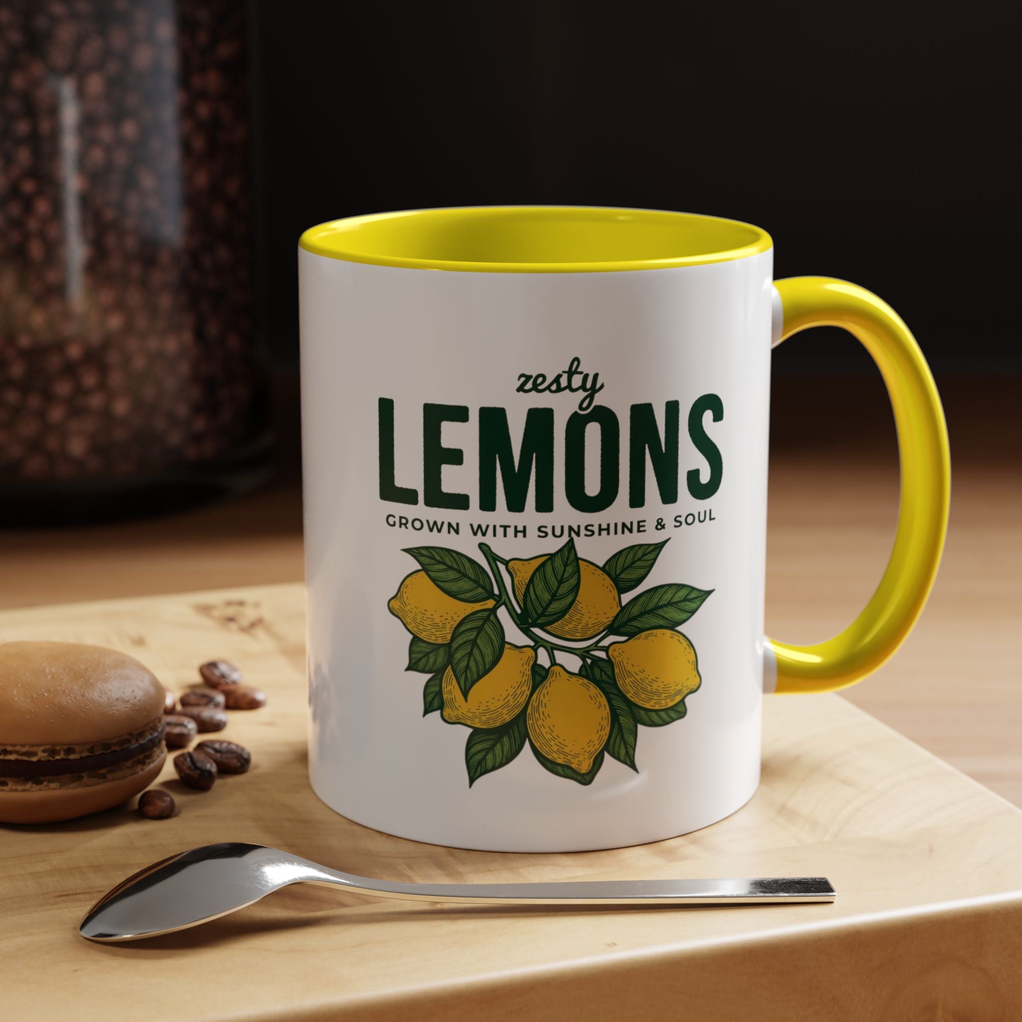 Lemons Ceramic Coffee Mug — “Zesty Lemons: Grown with Sunshine & Soul”