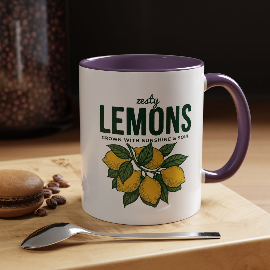 Lemons Ceramic Coffee Mug — “Zesty Lemons: Grown with Sunshine & Soul”
