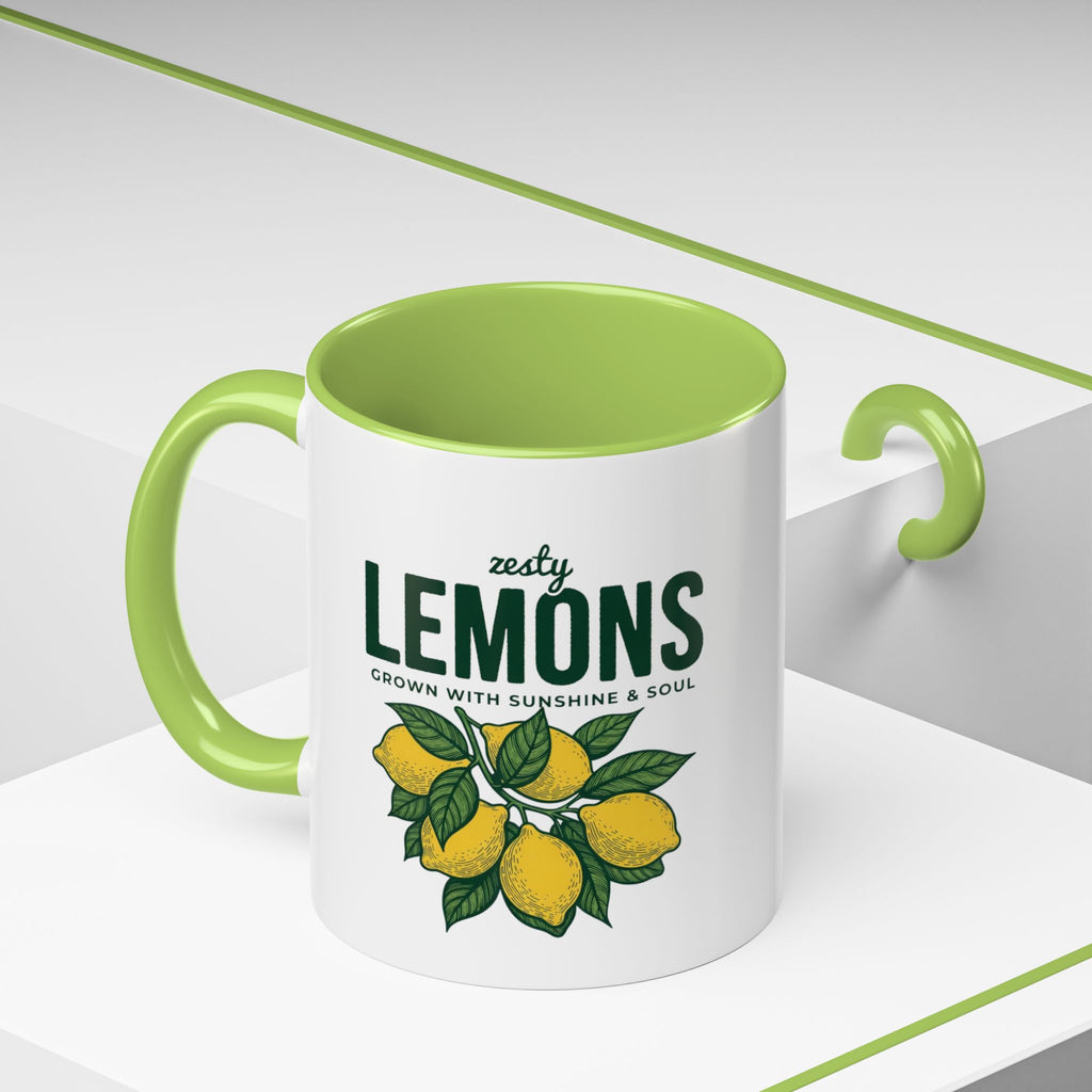 Lemons Ceramic Coffee Mug — “Zesty Lemons: Grown with Sunshine & Soul”