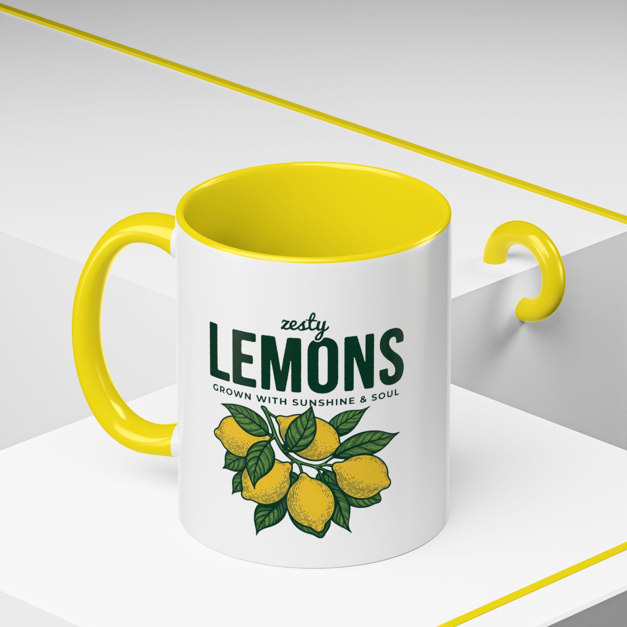 Lemons Ceramic Coffee Mug — “Zesty Lemons: Grown with Sunshine & Soul”