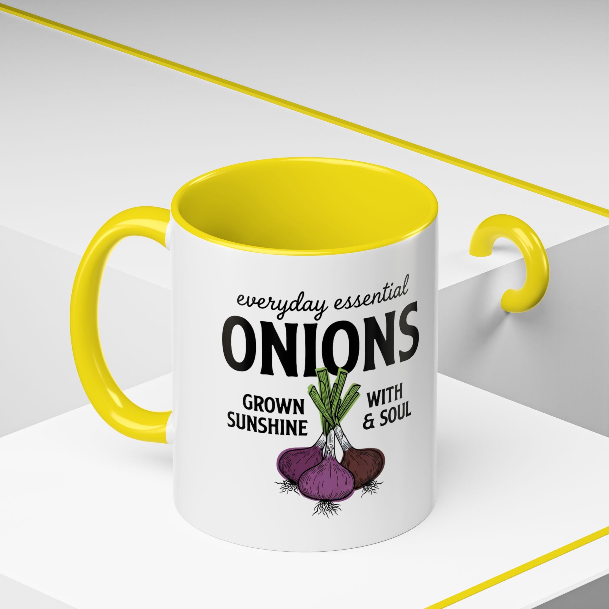 Everyday Essential Onions Coffee Mug — Grown with Sunshine & Soul Accent Mug