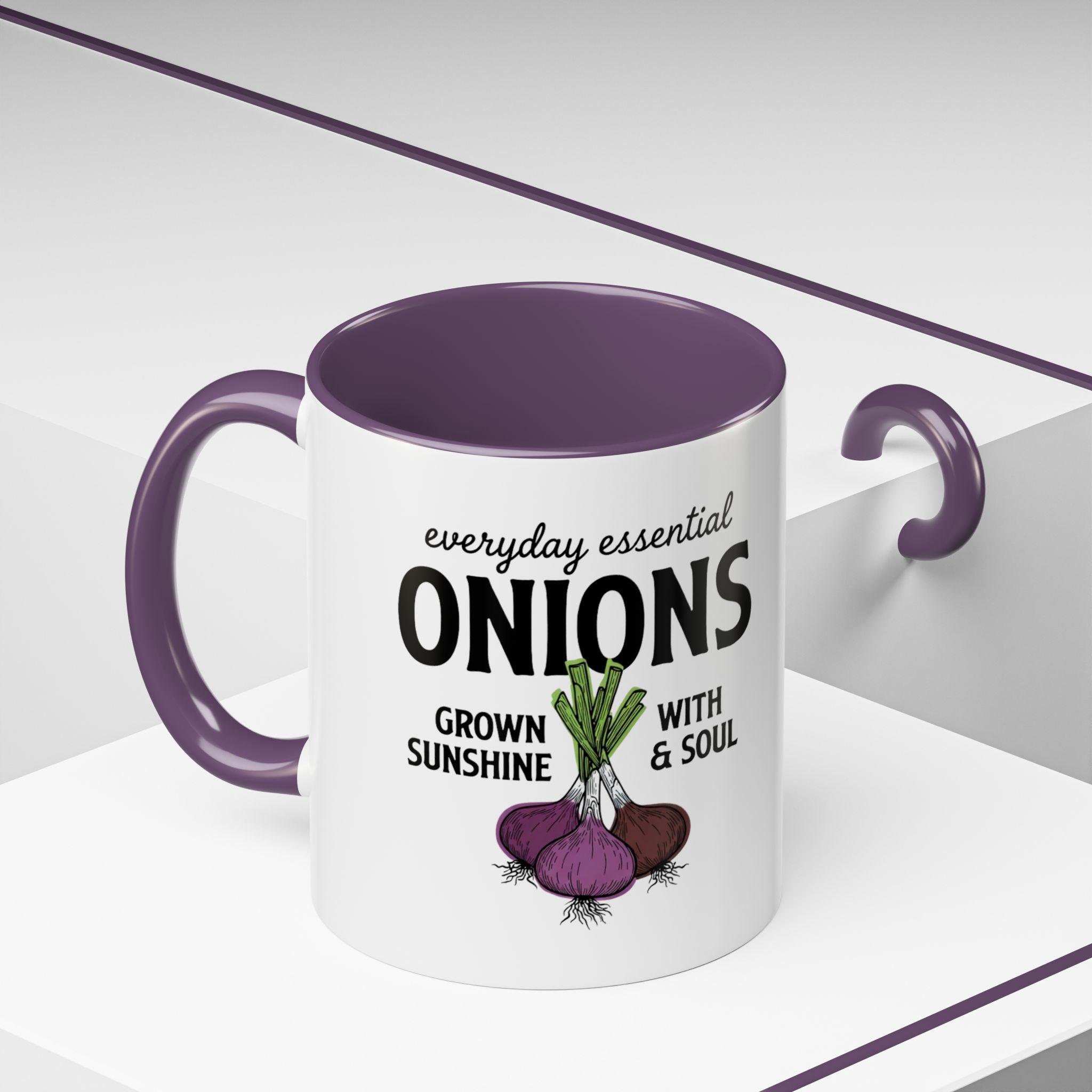 Everyday Essential Onions Coffee Mug — Grown with Sunshine & Soul Accent Mug