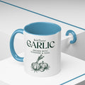 Garlic Coffee Mug – "Bold Flavour: Grown with Sunshine & Soul" Accent Ceramic Mug
