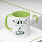 Garlic Coffee Mug – "Bold Flavour: Grown with Sunshine & Soul" Accent Ceramic Mug