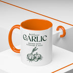 Garlic Coffee Mug – "Bold Flavour: Grown with Sunshine & Soul" Accent Ceramic Mug