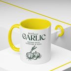 Garlic Coffee Mug – "Bold Flavour: Grown with Sunshine & Soul" Accent Ceramic Mug
