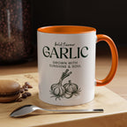 Garlic Coffee Mug – "Bold Flavour: Grown with Sunshine & Soul" Accent Ceramic Mug