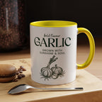 Garlic Coffee Mug – "Bold Flavour: Grown with Sunshine & Soul" Accent Ceramic Mug